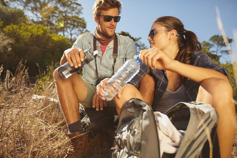 Drinking Water on a Hike 