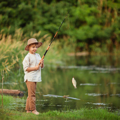 fishing at the lake at Wilson State Park