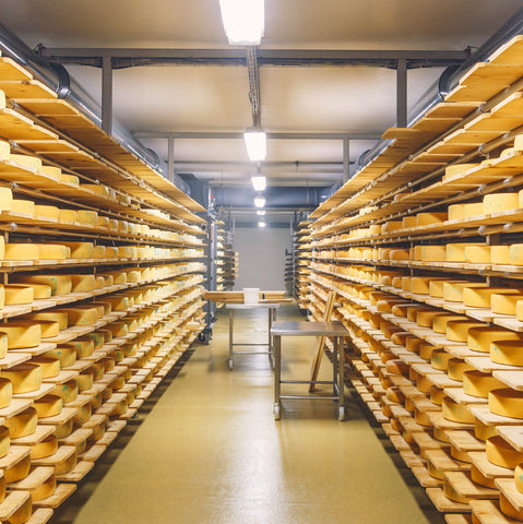 walking through the Guggisberg Cheese Factory