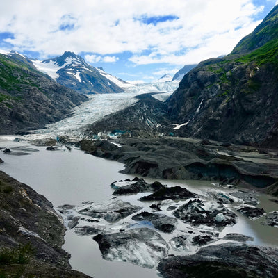 A narrow river down the Kachemak Bay in the State Park 