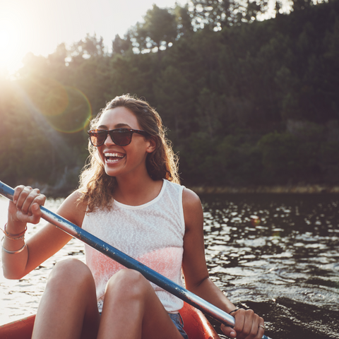 Kayaking in the lake 