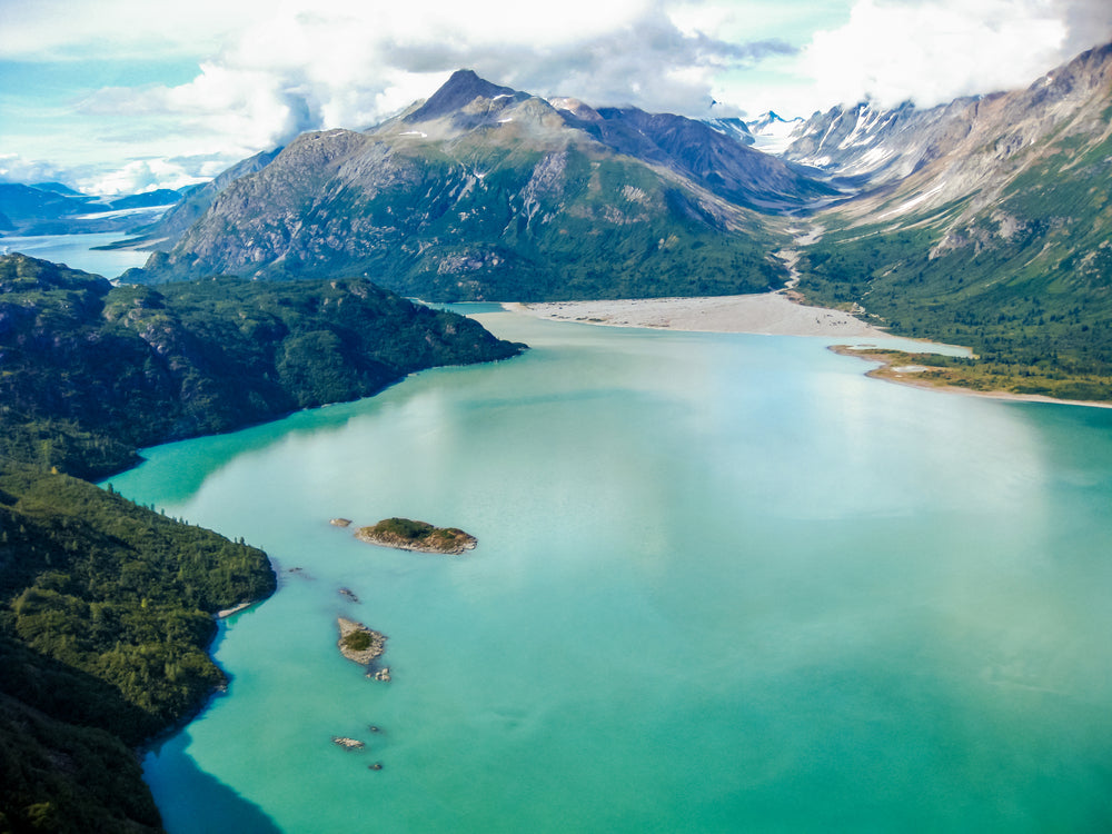 Aerial View of Glacier Bay National Park Alaska