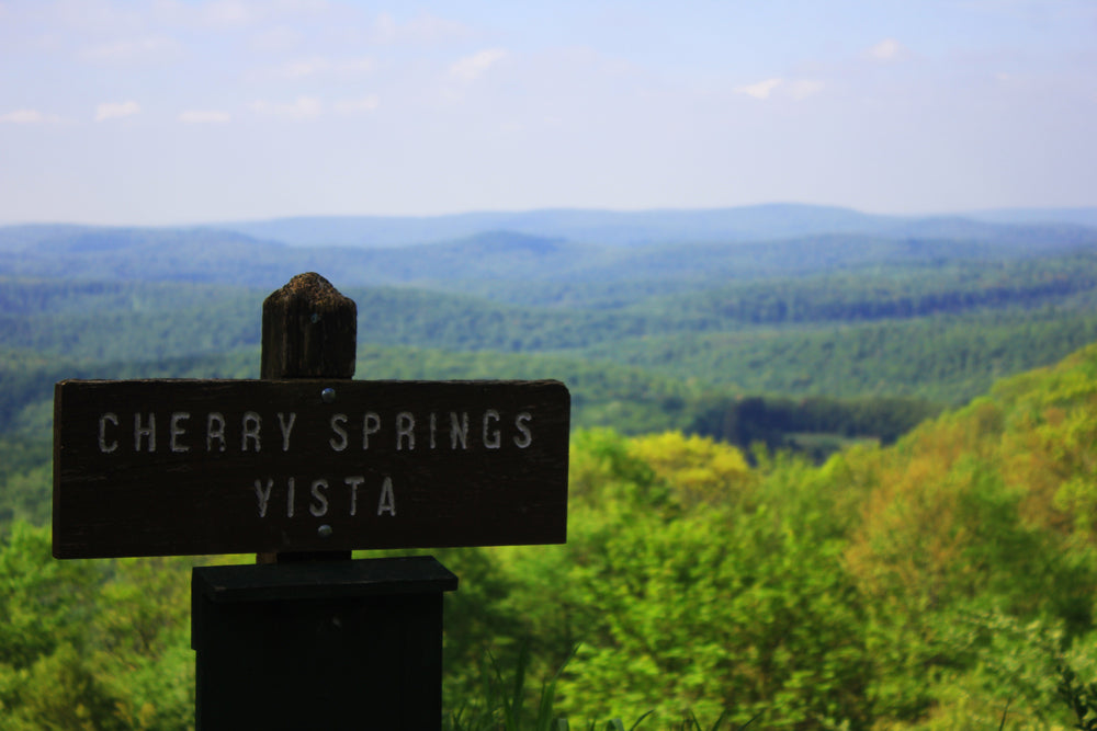 Cherry Springs Vista Sign Cherry Spring State Park Pennsylvania