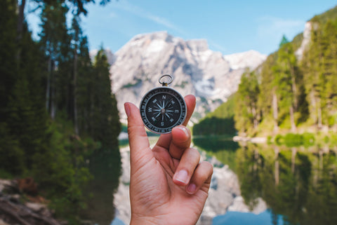 compass while hiking is a must 