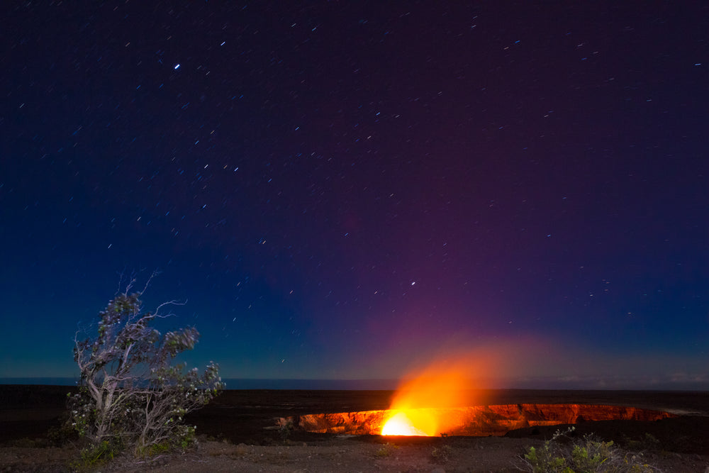 Erupting Volcano in Hawaii Volcanoes National Park Hawaii
