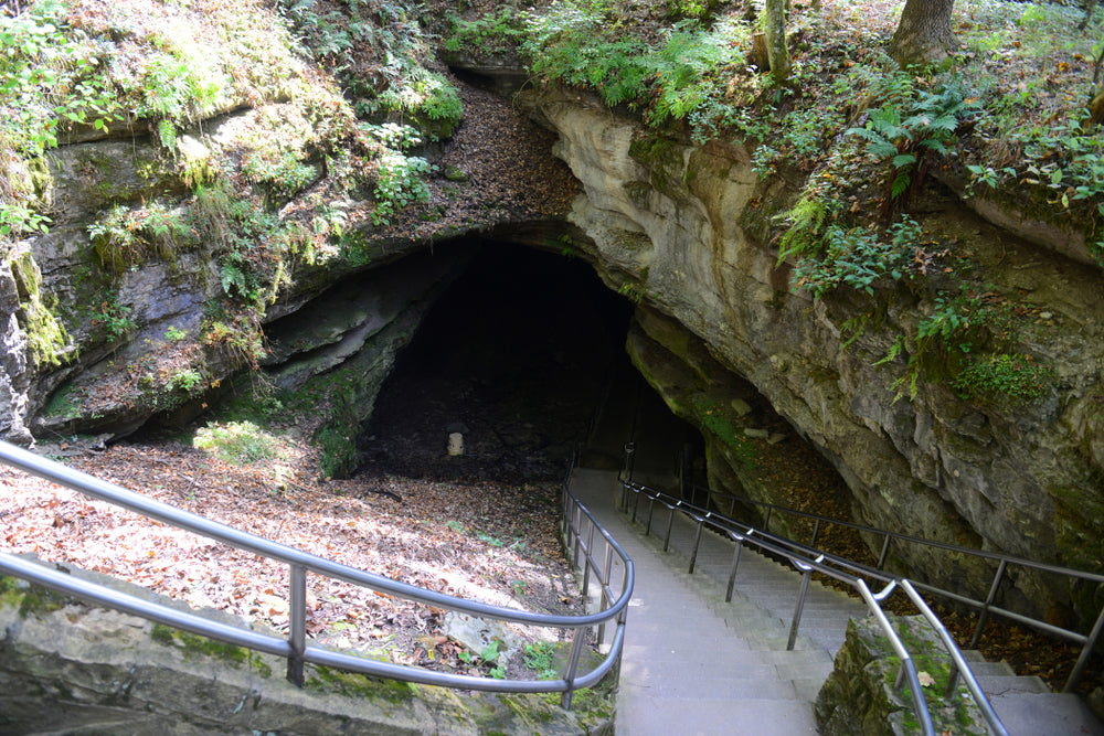 Historic Entrance of Mammoth Cave National Park in Kentucky USA
