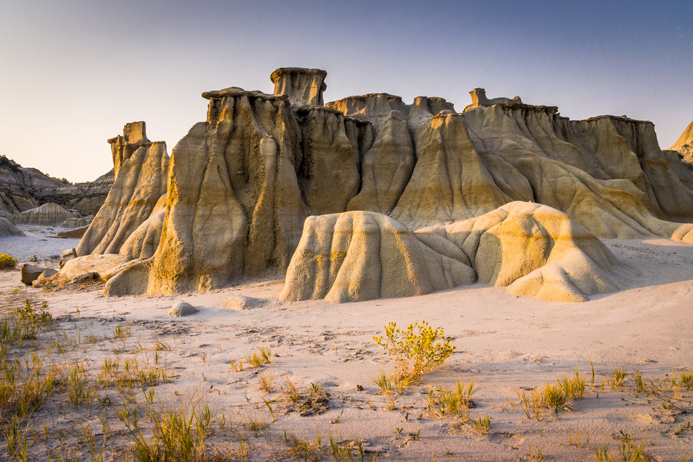 Hoodoos at Sunset Over Theodore Roosevelt National Park North Dakota