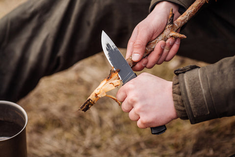 equipped with a knife while hunting 