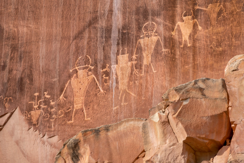 Native American Petroglyphs in Capitol Reef National Park Utah