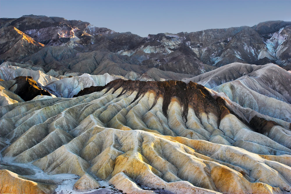 Rippled Rock Formations of Zabriskie Point in Death Valley National Park California