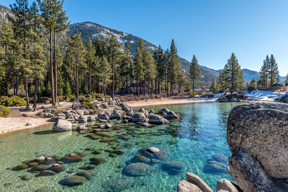 Sand Harbor on a Beautiful Sunny Day at Lake Tahoe Nevada State Park Nevada