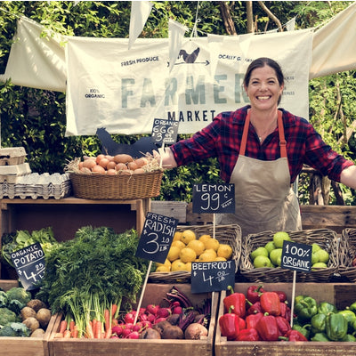 Purina Farms farmers market with karen 