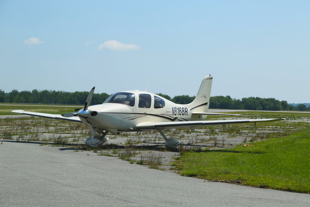 Small Airplane at Trenton Maine Bar Harbor Airport