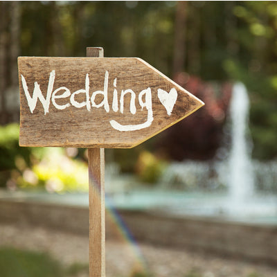 wedding sign at the rv park 