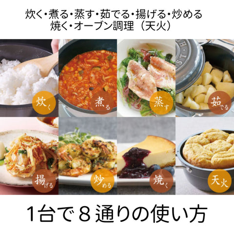 この鍋ひとつであらゆる料理がつくれます。