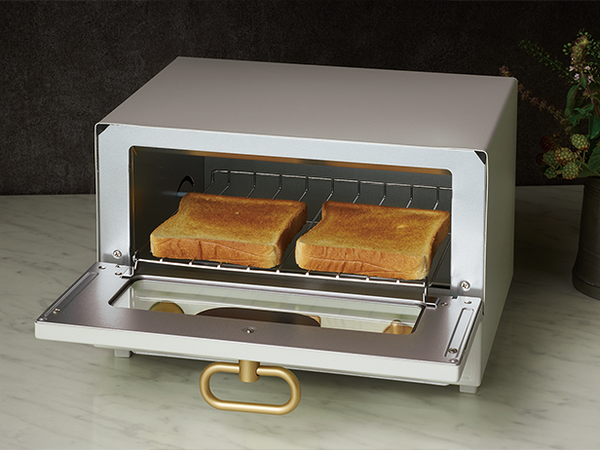 料理の幅が広がります。 100℃～230℃温度調節機能付き！ トーストだけでなく、「あたため」から「こんがり」まで様々なレシピに対応できます。