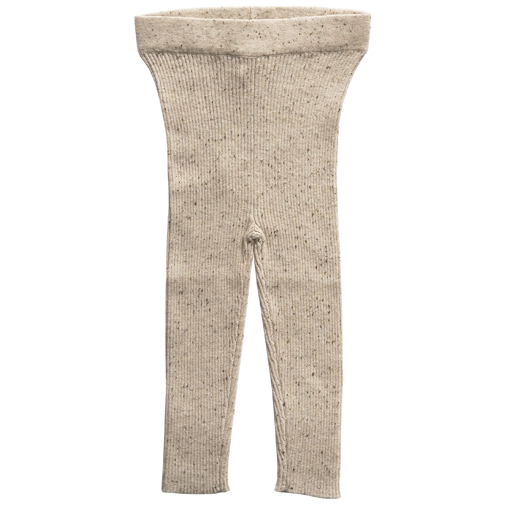 Mini Rib Speckle Essential Leggings | Oatmeal Mud
