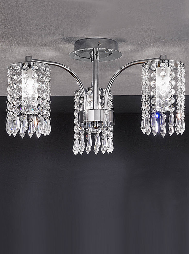 Franklite Fl2138 Crystal Bathroom Ceiling