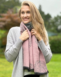 Reversible Leopard Print Scarf - Mustard And Grey - LavenderLime scarf