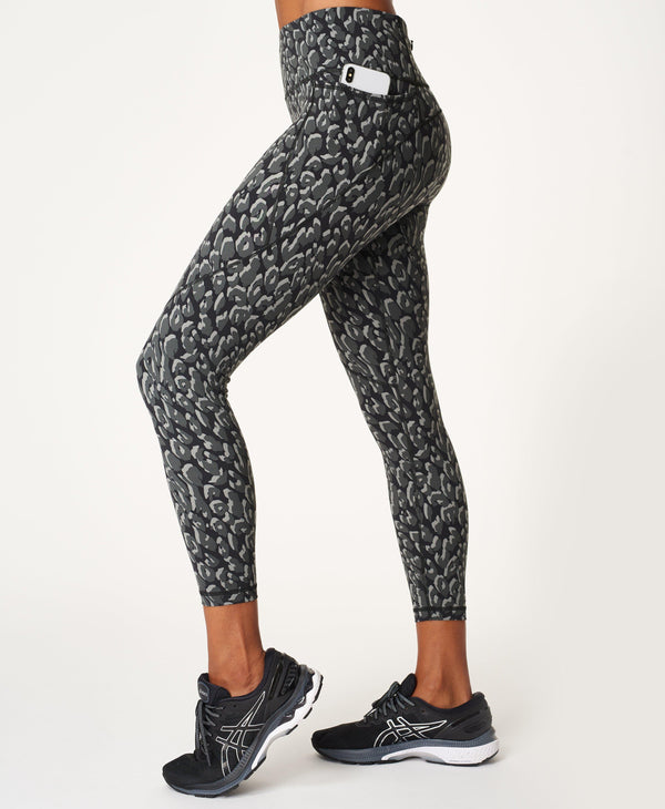 Zero Gravity Running Leggings - Black Tech Floral Print, Women's Leggings