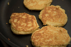 Golden browned keto pancakes