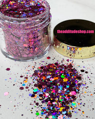 1 oz Iridescent Chunky Mix Nail Glitters-Blue & Purple – The Additude Shop