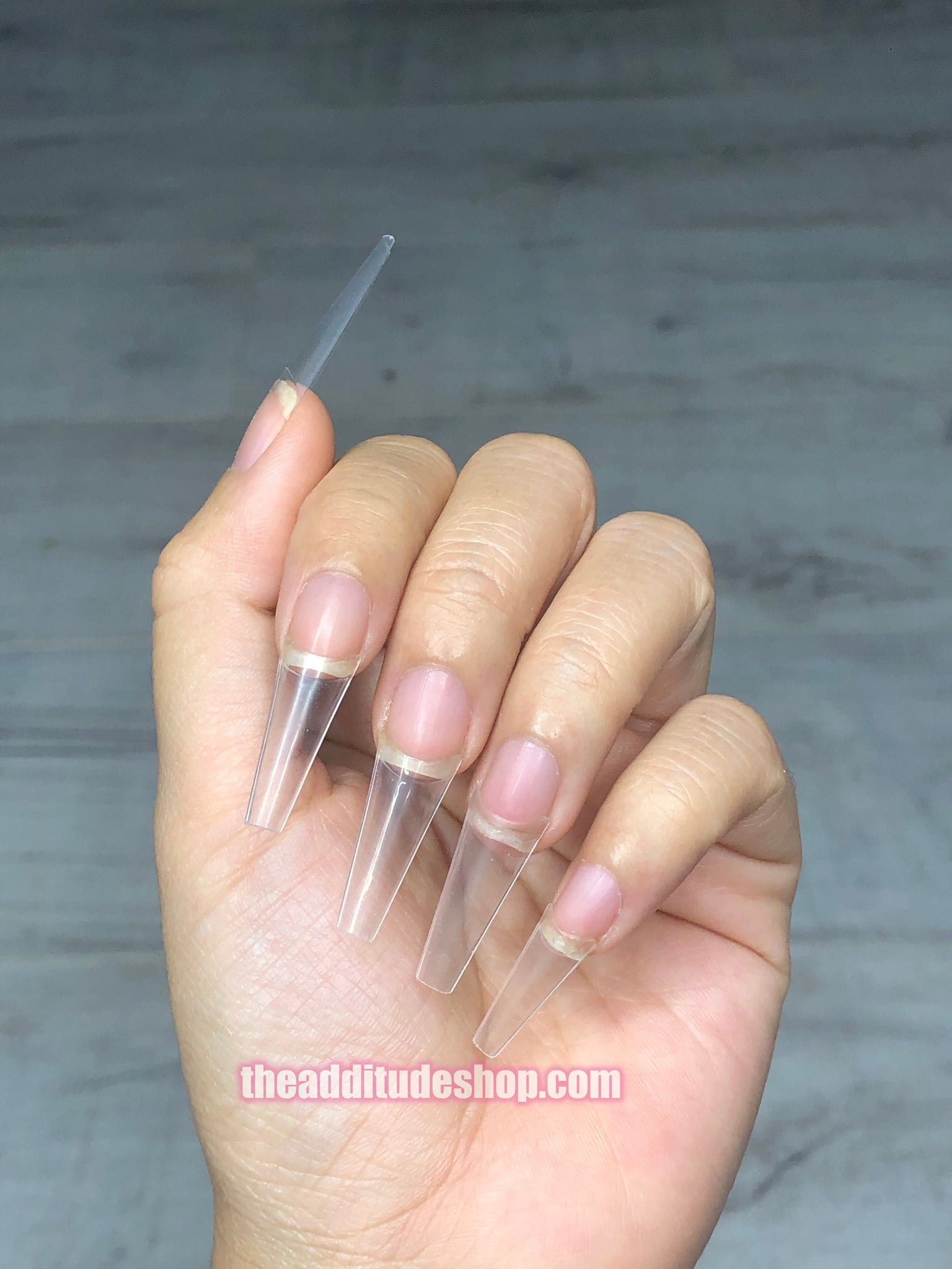 500 Pieces Box Clear Coffin Half Cover Nail Tips The Additude Shop