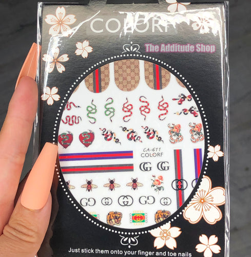 Big & Bold Gold L Nail Stickers #19 – The Additude Shop