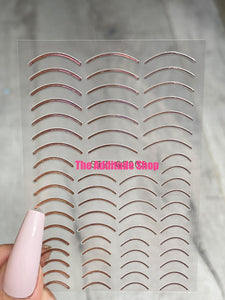Rose Gold Curve Lines Nail Stickers