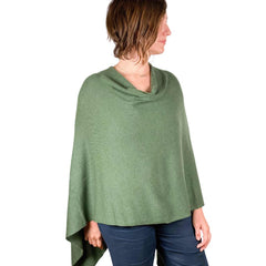 Cashmere wrap in Seaweed