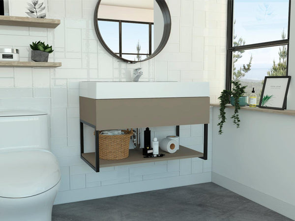 Domodomo - Mueble de baño con Lavabo de 85 x 52 x 29 cm, Lavabo con Mueble  - Mueble de baño con Lavabo, Mueble Lavabo con pie Lavabo Fondo reducido,  Armario bajo