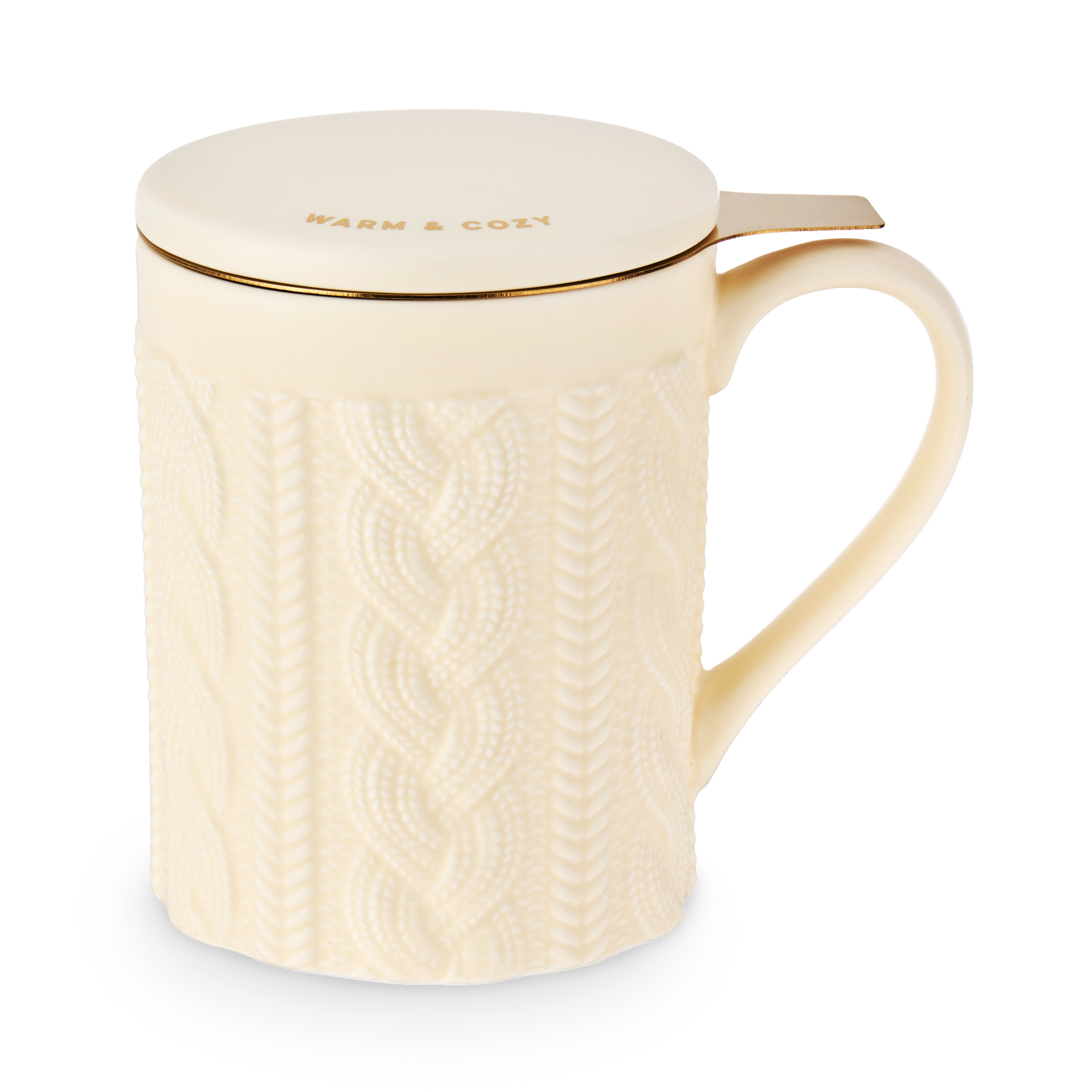 Image of Annette Knit Ceramic Tea Mug & Infuser