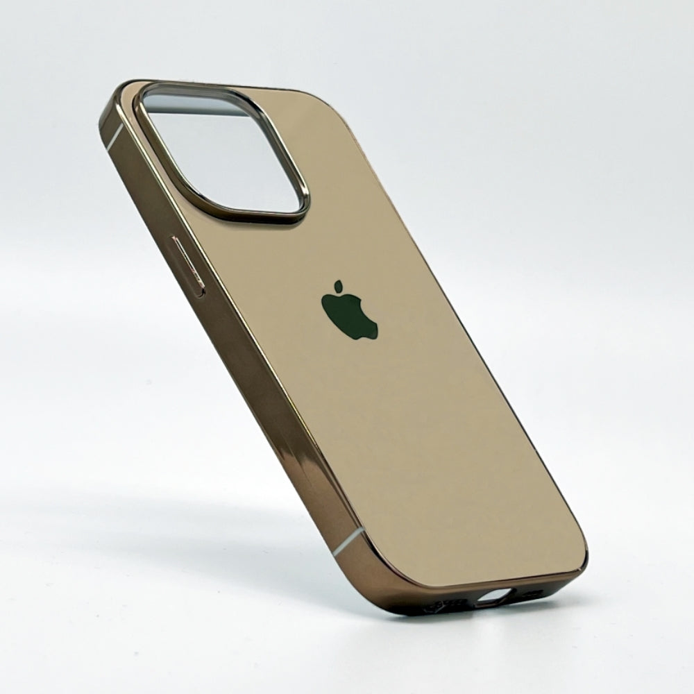 iPhone 14 / Pro / Max / Plus Case - Gold Defence Shield Metal Cover