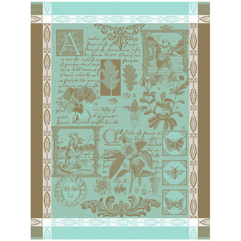 Tea Towel, Herbarium, Blue