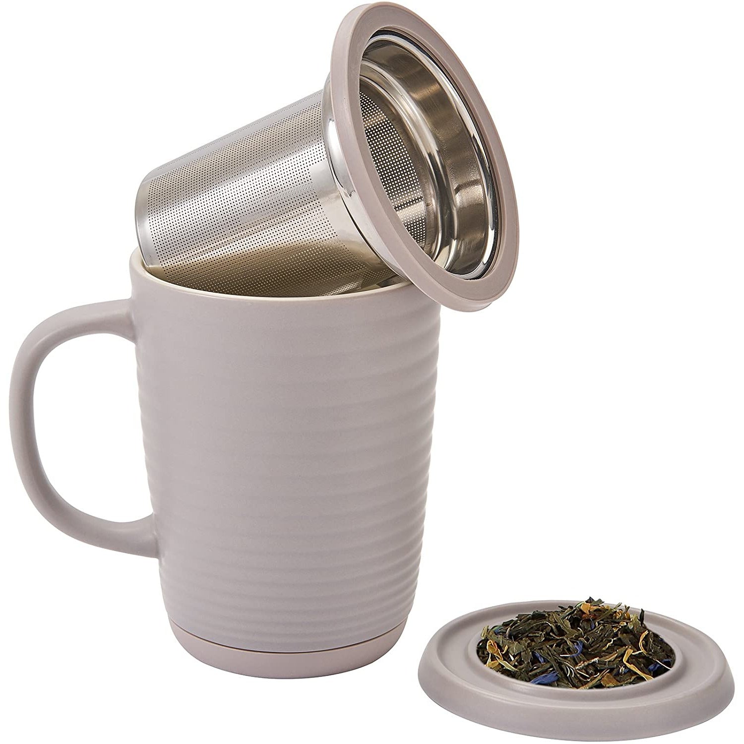 Mug + Infuser, Various Colors, 16 oz