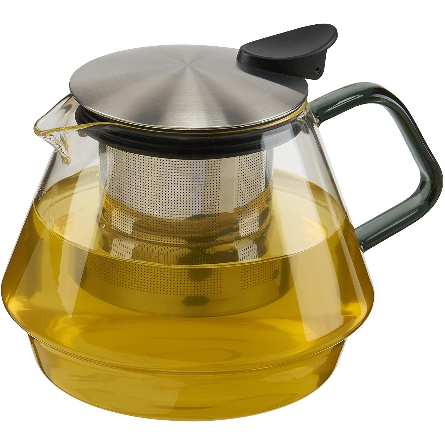 Acopa Lotus 42 oz. Glass Teapot with Stainless Steel Infuser