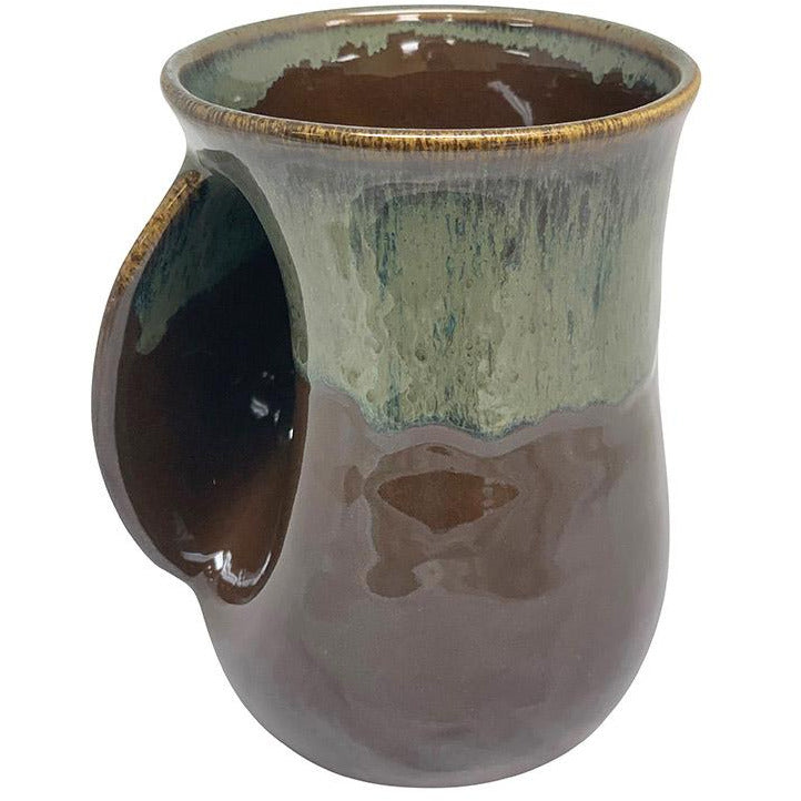 Hand-Hug Mug, LH, Taupe/Brown