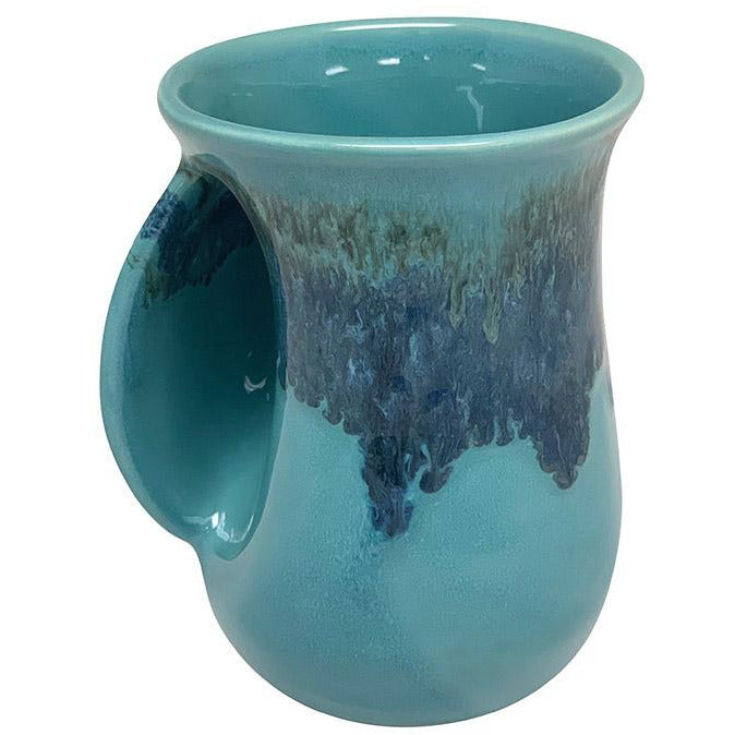 Hand-Hug Mug, LH, Aqua/Blue