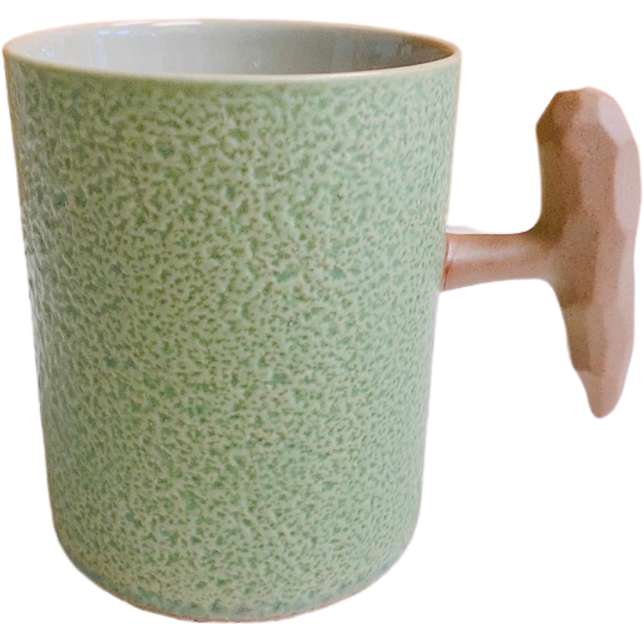 Mug, Green, Rustic Handle, 12 oz