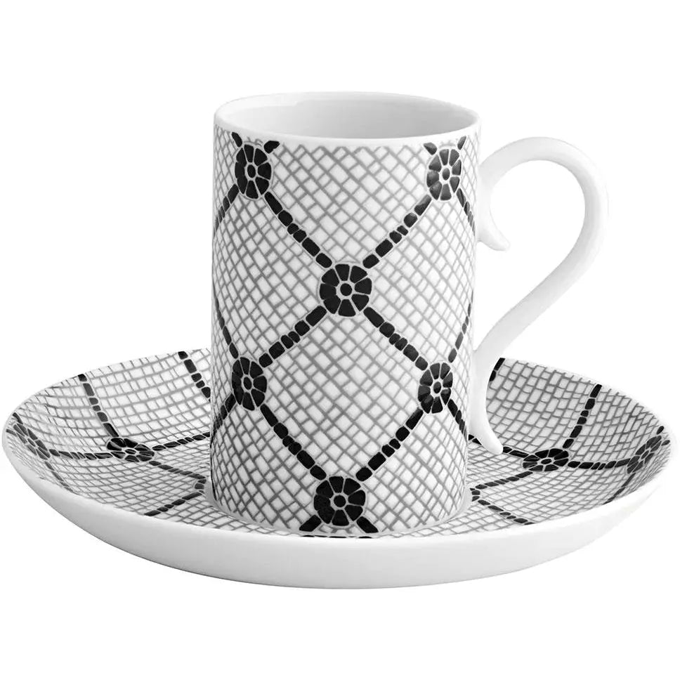 Calçada Portuguesa (Portuguese sidewalk) Set of 4 Espresso Cups & Saucers