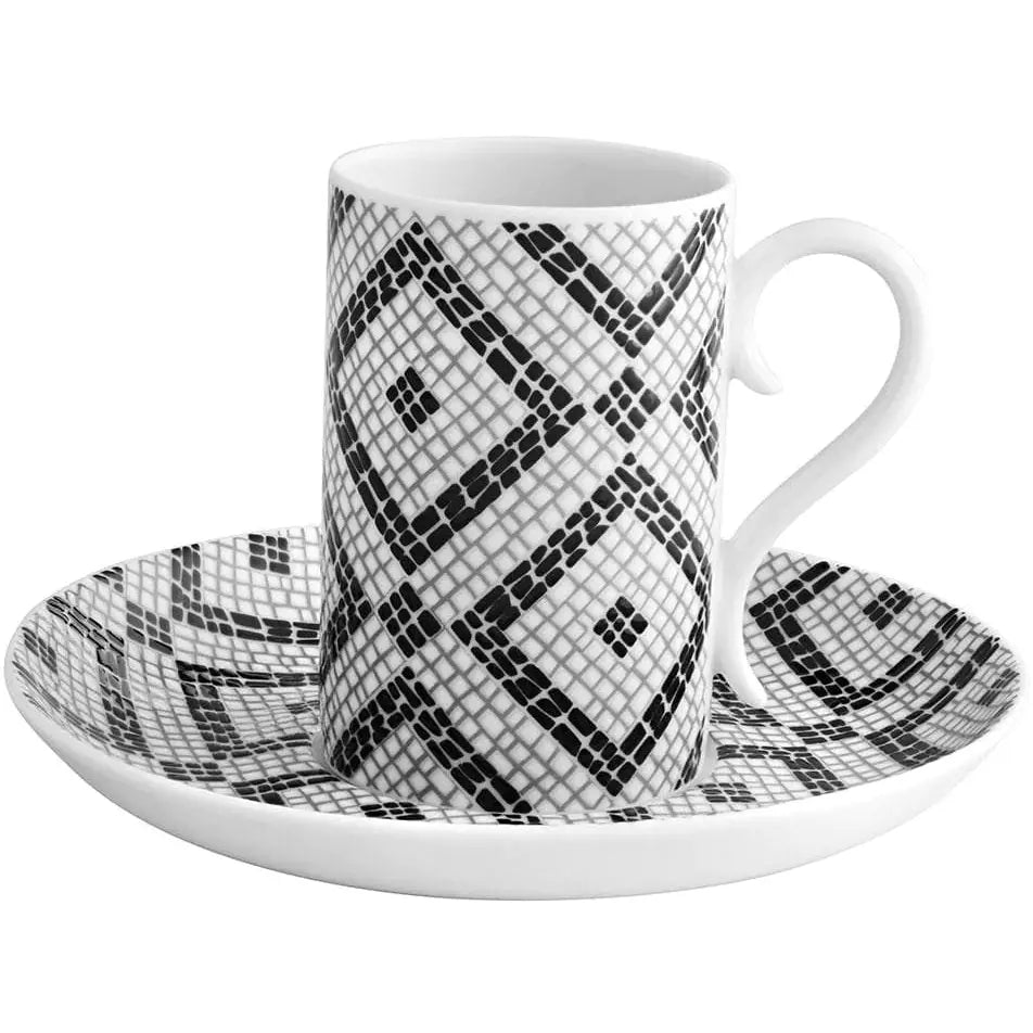 Calçada Portuguesa (Portuguese sidewalk) Set of 4 Espresso Cups & Saucers