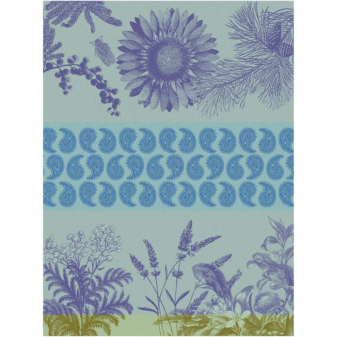 Tea Towel, Soleil (sun), Blue