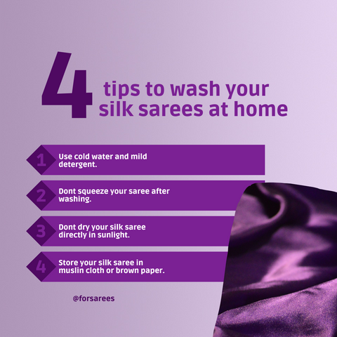 4 Tips to wash silk sarees at home