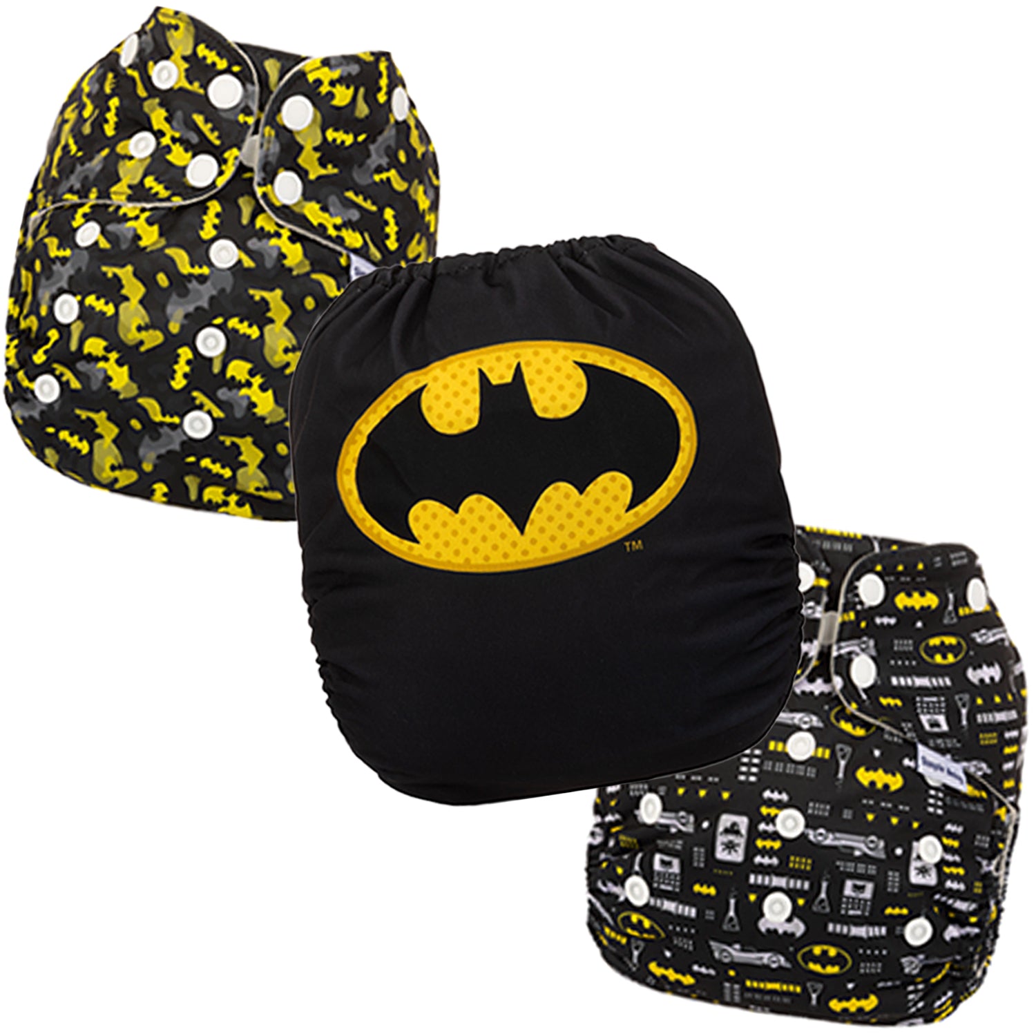 Simple Being Cloth Diapers - 3 Pack Starter Set - Batman – Simple Being  Diapers