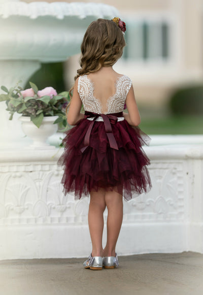 flower girl dresses eggplant color