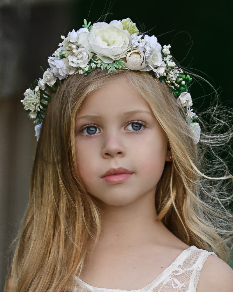 Finley Flower Girl Crown Think Pink Bows 0694