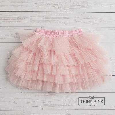 layered pink tutu skirt