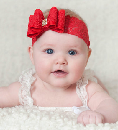 Double Bow Lace Headband - 11 Colors Available – Think Pink Bows