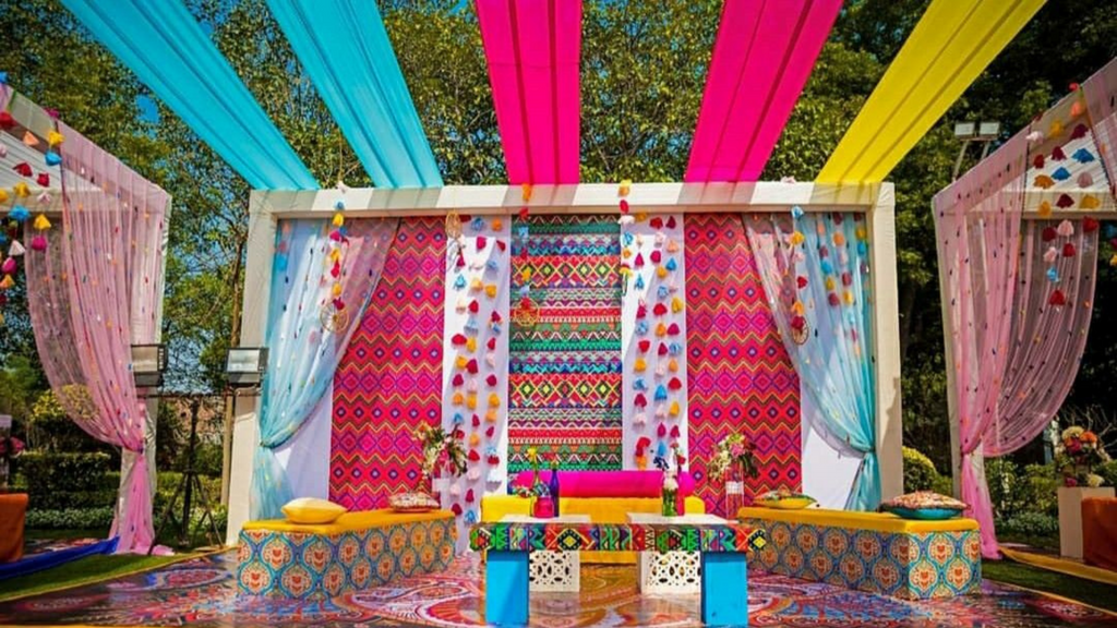 Colorful Drapes Decor in Wedding