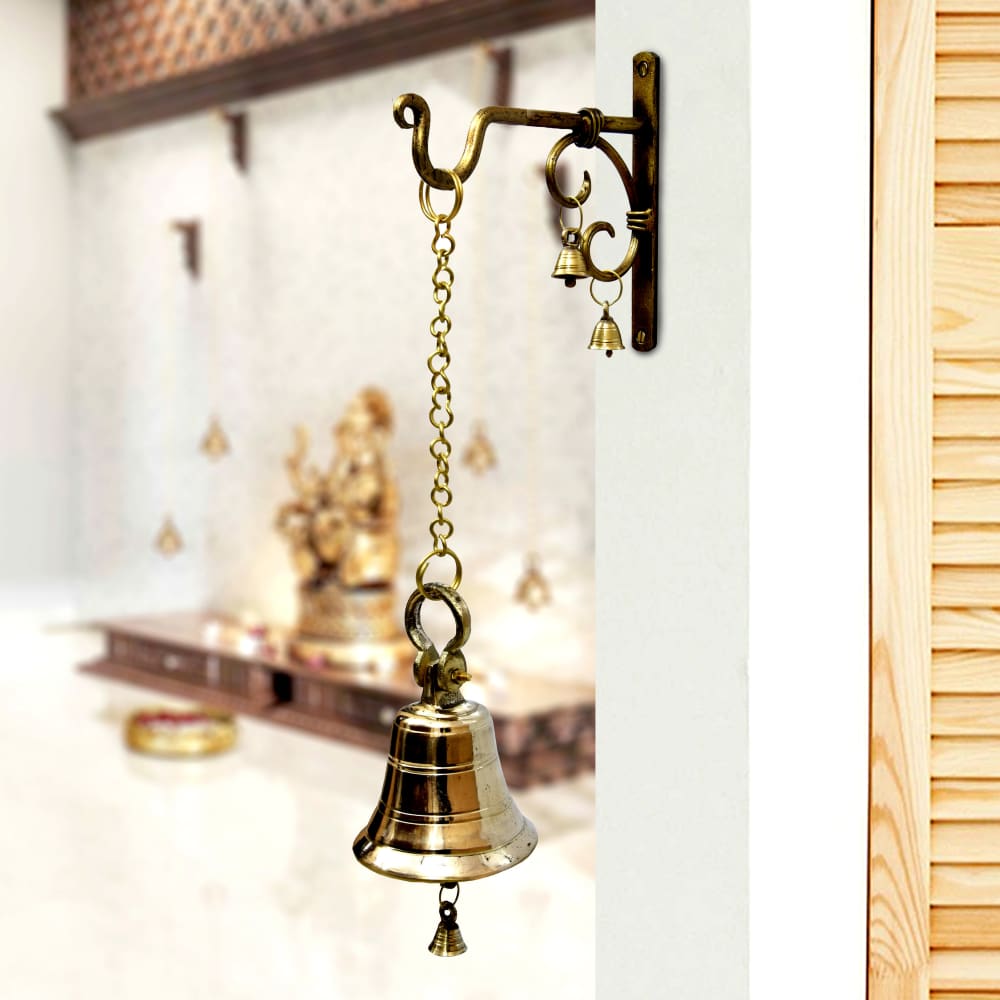 Brass Iron Bell With Wall Hanger – Deeps shop